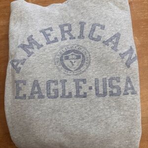 American Eagle Outfitters Light Gray 'Super Soft' Pullover Hoodie
